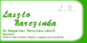 laszlo marczinka business card